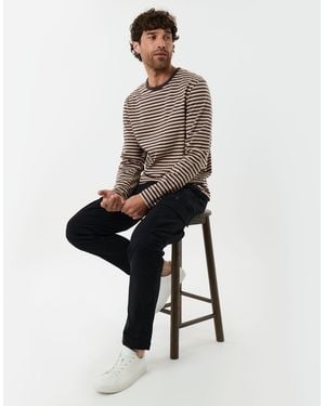Threadbare Slim Fit Cotton Rich Cargo Trousers - White