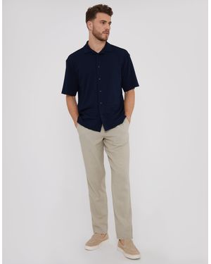 Threadbare Linen Blend Drawcord Trousers - Grey