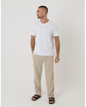 Threadbare Linen Blend Trousers - Natural
