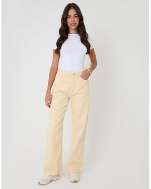Threadbare Straight Leg Jeans - Natural