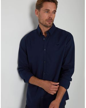 Threadbare Cotton Long Sleeve Shirt - Blue
