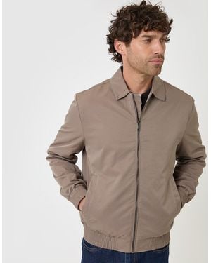 Threadbare Showerproof Canvas Collared Lightweight Jacket - Grey