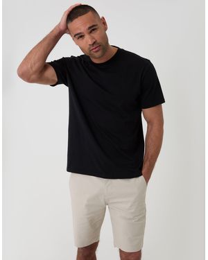 Threadbare Belted Chino Shorts - Black