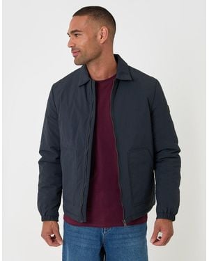 Threadbare Showerproof Collared Harrington Jacket - Blue