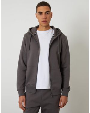 Threadbare Zip-Through Hoodie - Grey