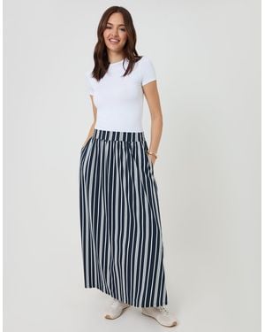 Threadbare Jersey A-Line Maxi Skirt - Blue