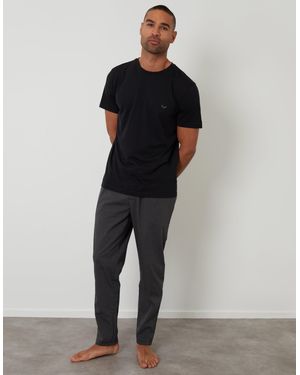 Threadbare T-Shirt & Bottoms Pyjama Set - Black