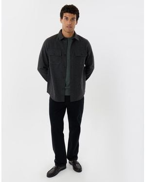 Threadbare Lightweight Shacket With Pockets - Black