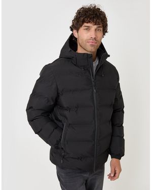 Threadbare Wadded Hooded Jacket - Black