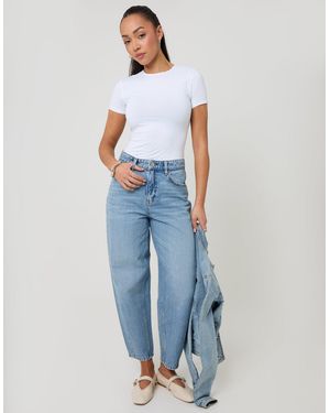 Threadbare Barrel Leg Jeans - Blue