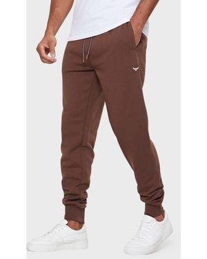 Threadbare Regular Fit Cotton Rich Joggers - Brown