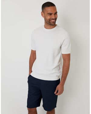 Threadbare Linen Blend Shorts - Blue
