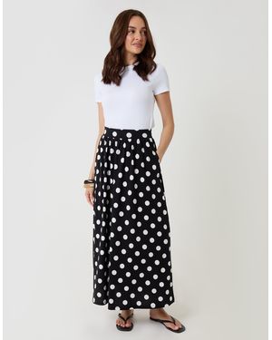 Threadbare Pure Cotton A-Line Maxi Skirt - White