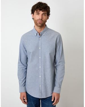 Threadbare Cotton Long Sleeve Shirt - Blue