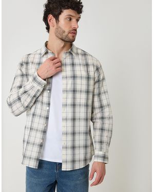 Threadbare Cotton Long Sleeve Shirt - Grey