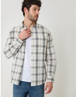 Threadbare Cotton Long Sleeve Shirt - Grey