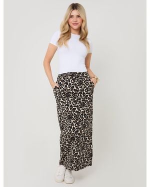 Threadbare Jersey Maxi Skirt With Pockets - White