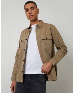 Threadbare The Lightweight Cotton Shacket - Natural