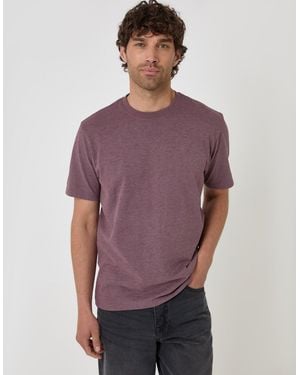 Threadbare Peached Crew Neck T-Shirt - Purple
