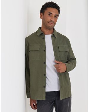 Threadbare Cotton Patch Pocket Shacket - Green