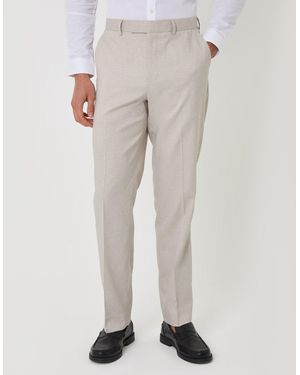 Threadbare Tailored Fit Suit Trousers - Natural