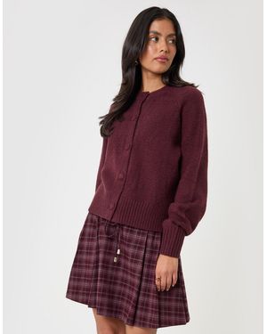 Threadbare The Relaxed Knitted Cardigan - Red