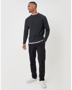 Threadbare Slim Fit Cargo Style Trouser - Black