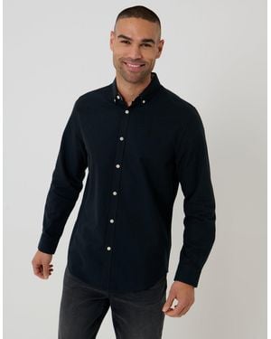 Threadbare The Classic Cotton Oxford Shirt - Blue