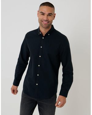 Threadbare The Classic Cotton Oxford Shirt - Blue