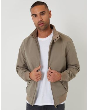 Threadbare Zip Up Harrington Jacket - Brown