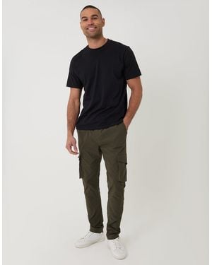 Threadbare Slim Fit Stretch Cargo Trousers - Green