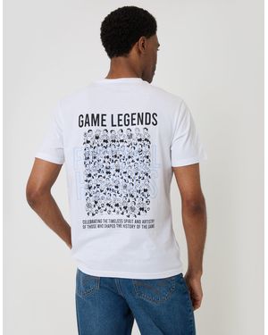 Threadbare Regular Fit Football Heroes Cotton T-Shirt - White