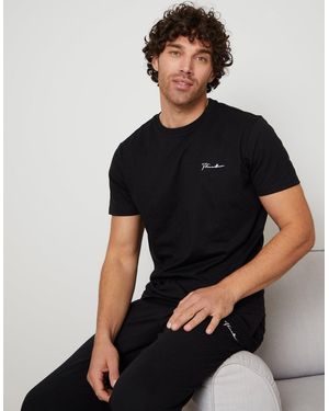 Threadbare Script Logo Lounge Set - Black