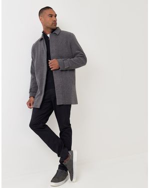 Threadbare Longline Funnel Neck Coat - Multicolour