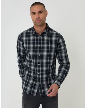 Threadbare Cotton Long Sleeve Shirt - Blue