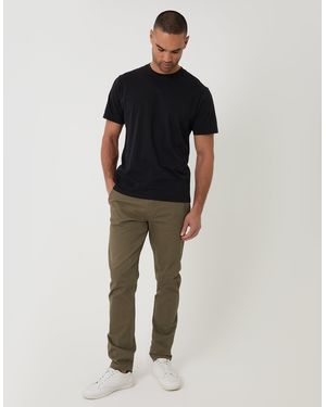 Threadbare Slim Fit Chino Trousers - Green