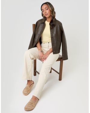 Threadbare Straight Leg Jeans - Natural