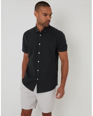 Threadbare Short Sleeve Shirt - Black