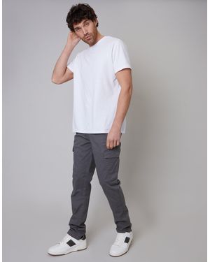 Threadbare Slim Fit Cargo Style Trouser - Grey