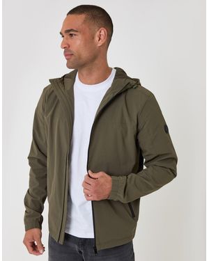 Threadbare Showerproof Ripstop Hooded Jacket - Green