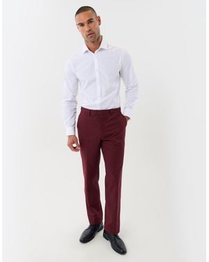 Threadbare Tailored Fit Suit Trousers - White