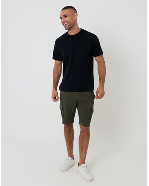 Threadbare Cargo Shorts - Black