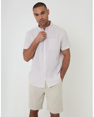 Threadbare Linen Blend Shorts - Natural