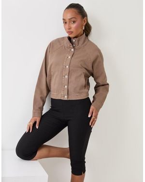 Threadbare Denim Bomber Jacket - Multicolour