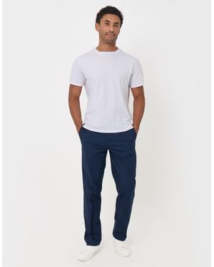 Threadbare Straight Fit Drawcord Trousers - Blue