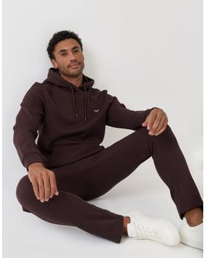 Threadbare Cotton Rich Hoodie & Jogger Set - Brown