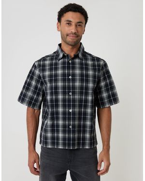 Threadbare Boxy Fit Short Sleeve Shirt - Grey