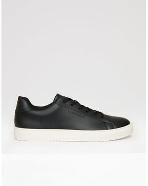 Threadbare Pu Court Trainers - Black