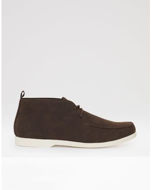 Threadbare Faux Suede Moccasin Boots - Brown