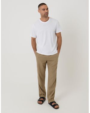 Threadbare Linen Blend Trousers - Natural